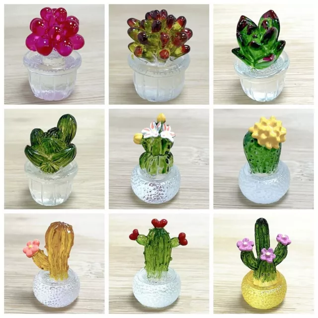 Resin Simulation Cactus Bonsai Miniature Succulents Potted  Party Festival