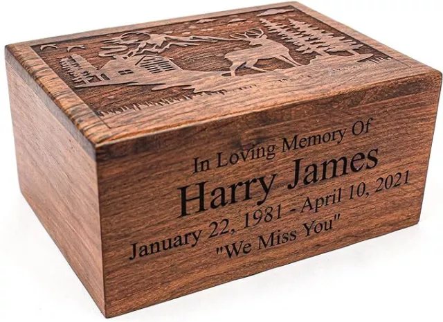 Personalized Deer Urn for Human Ashes Personalized Cremation Urn for Pets Funera