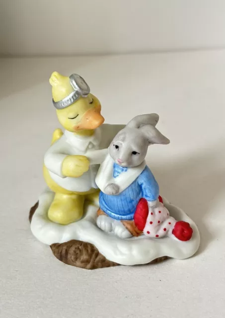 Fitz & Floyd Enchanted Forest “Dr Quack & Patient” Ceramic Duck Figurine • New 2