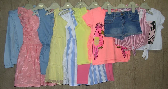 NEXT TAHARI M&S BLUEZOO etc Girls Summer Bundle Tops Shorts Dress Age 4-5 110cm