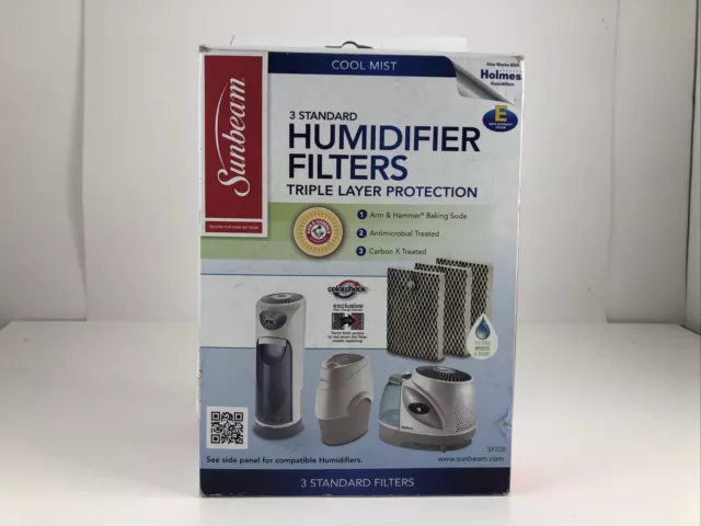 Sunbeam Cool Mist Humidifier SF235PDQ-UM E Filters - White (Pack of 3)