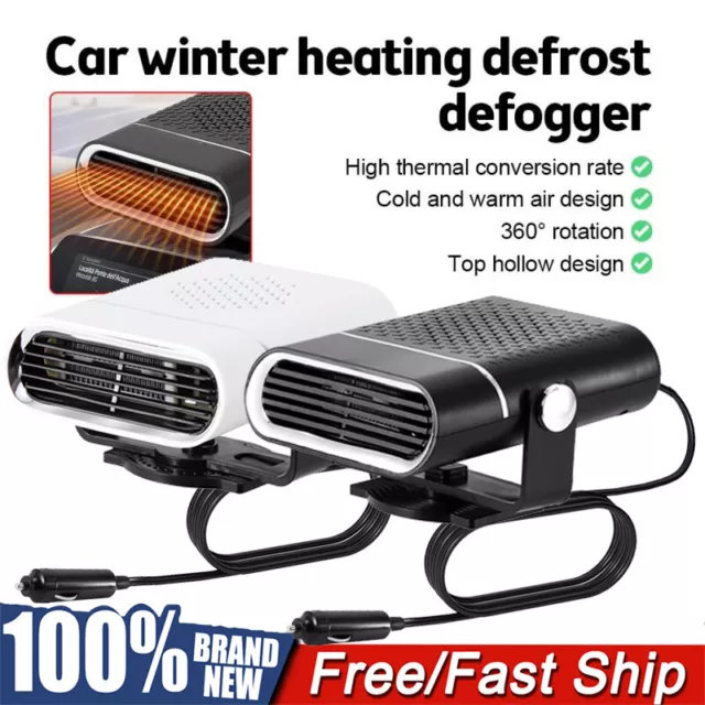 Electric Car Heater Portable Windshield Defroster Defogger Heating & Cooling Fan