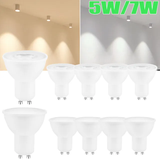 10-50X LED GU10 Birnen 5W 7W Leuchtmittel Strahler Lampe Spot Warmweiß/Kaltweiß
