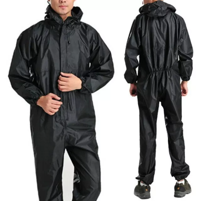 Hommes Vêtement de Travail une Pièce Moto Imperméable Combinaison Pluie Costume