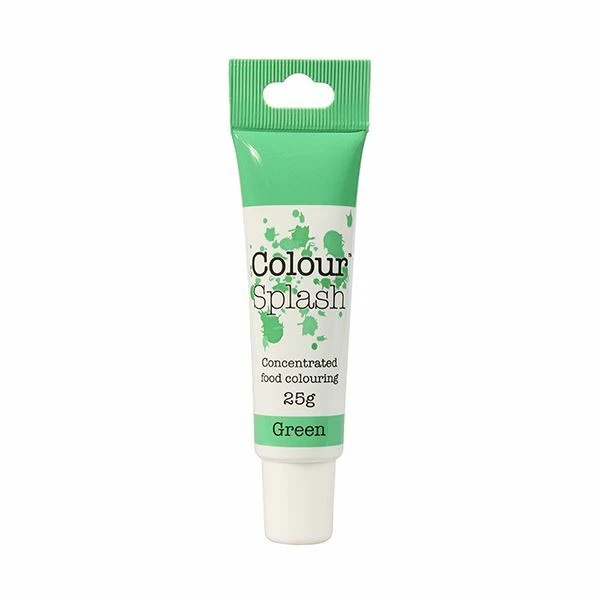 EDIBLE FOOD COLOURING Splash Gel Green 25g x 5 Cake Decorating