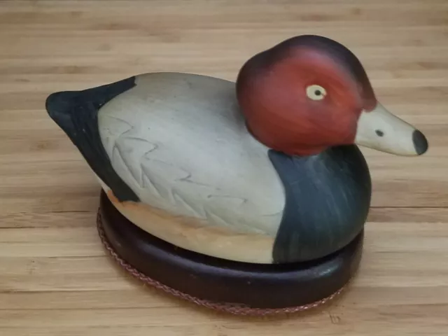 Jasco Porcelain Mallard Duck Lint Remover Brush Vtg Decoy Figurine ~ Handpainted