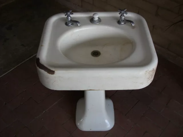 Vintage Antique Pedestal Sink