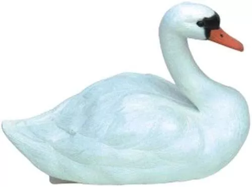 Floating White Mute Swan Decoy (Plastic) Pond and Water Garden Decoy