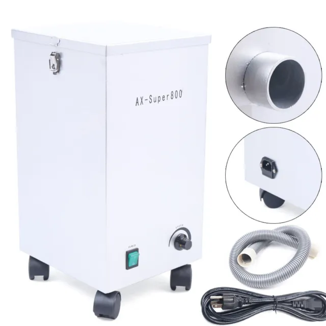 Dental Lab Vacuum Cleaner Mobile Dust Collector Extractor Dust Removal 800 W