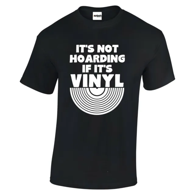 T-shirt DJ regalo LP Its not Hoarding if its Vinyl Record taglia da XS a 3XL
