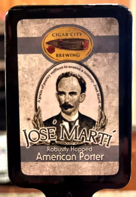 CIGAR CITY BREWING Jose Marti American Porter Tie Beer Tap Handle