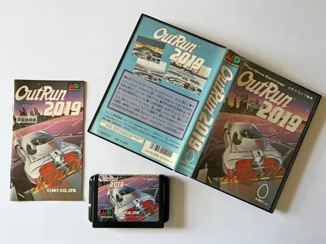 MD Out Run 2019 Mega Drive SEGA Case Manual Cartridge Racing Game Japan JP