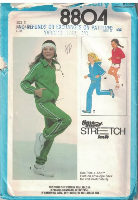 8804 Simplicity Ragazze Cartamodello Foderati Giacca Pantaloni Pantaloncini