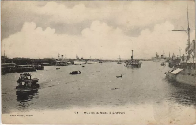 CPA AK VIETNAM SAIGON Vue de la Rade INDOCHINA (1221856)