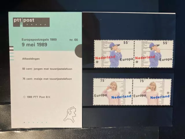 Niederlande 1989 Briefmarkenmappe postzegelmapje 66 postfrisch