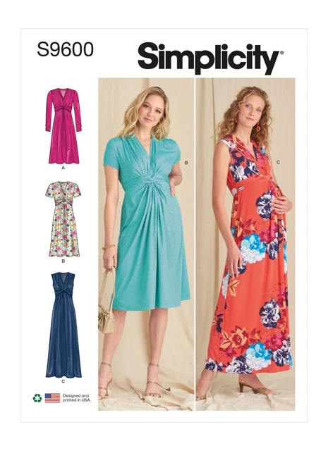 Patron De Couture Simplicity 1800 – Robe Femme Coupe Incroyable – Taille AA (10-18) – Neuf