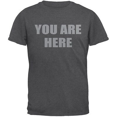 You Are Here Inspired By John Lennon Dark Heather Adult T-Shirt