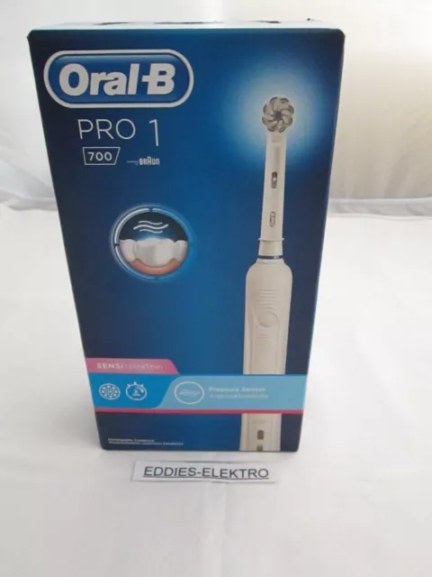 Oral-B  PRO 1   700  Elektrische Zahnbürste mit 1 Aufsteckbürste weiß