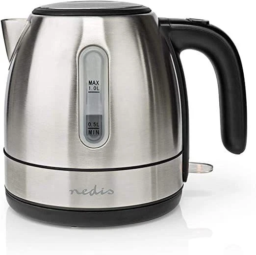 Nedis Bollitore 1 L, 2150 W, Rotazione A 360 Gradi, Boil-Dry Protezione, Element