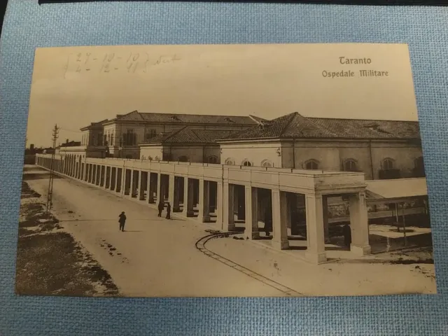 Taranto Ospedale Militare Antica Cartolina Inizi '900 Aimata Ed. D'ammacco