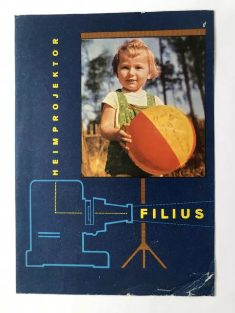 Heimprojektor Filius 1959 GDR Camera Brochure VEB Defa