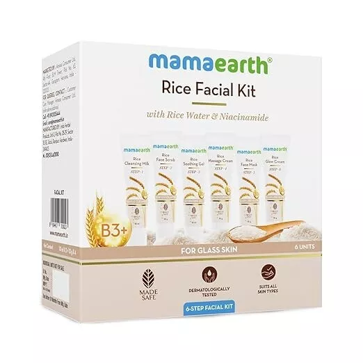 Mamaearth Rice Facial Kit With Rice Water & Niacinamide for Glass Skin - 60 g