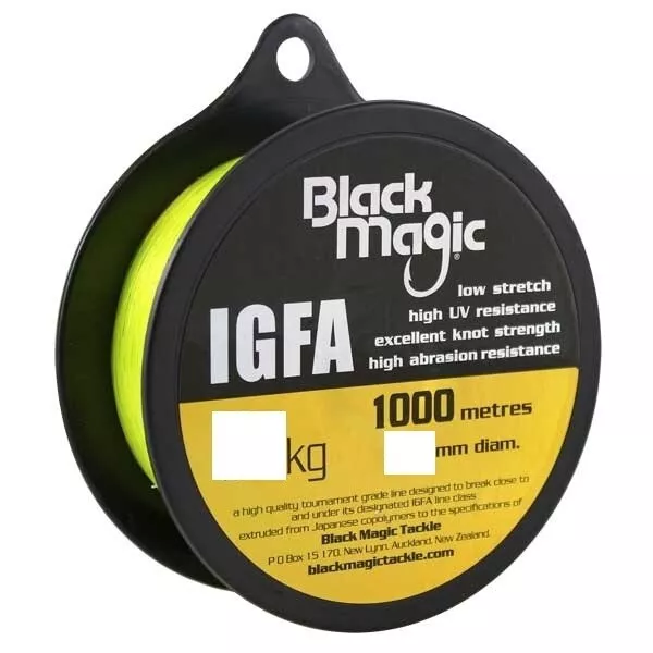 Black Magic 1000m IGFA Hi Viz Yellow Monofilament Line - Choose Kg Test BRAND NE