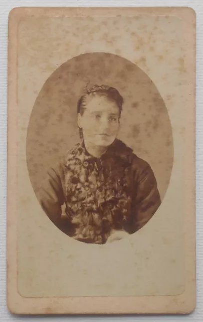 B. Raimondi Pavia Fotografia Cdv Ritratto Ricordo Femminile Signora Dedica