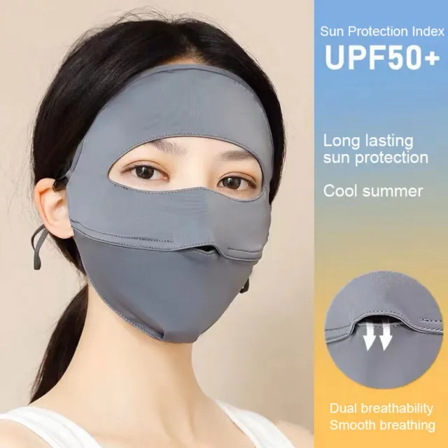 Fashion Solid Full Face UV Protective Mask Breathable Soft Hanging Ear Type Mask