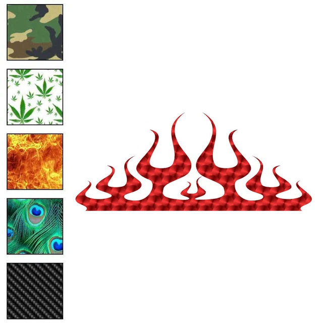 FLAMES FIRE, VINYL Decal Sticker, 40 Patterns & 3 Sizes, #7274 £3.73 ...