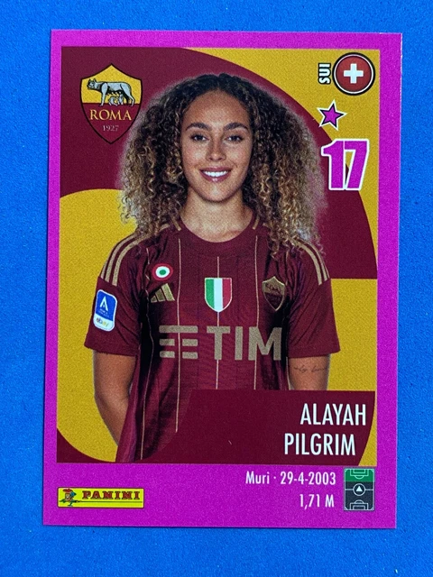 FIGURINE CALCIATRICI PANINI 2024-25 2025 n.209 Alayah Pilgrim (Roma ...