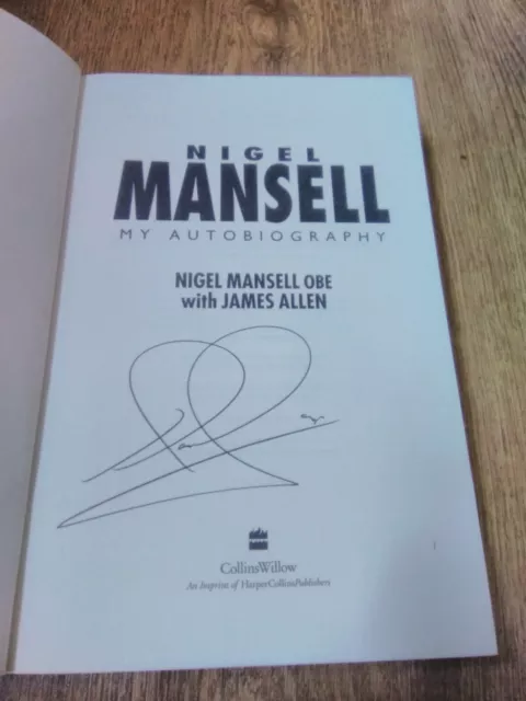 Nigel Mansell Formula 1 Signed Autobiography