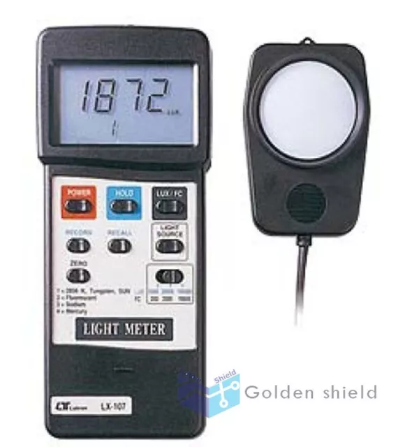 LX-107 Portable Digital Light Meter Lux luminometer Tester instrumen LUTRON✦Kd