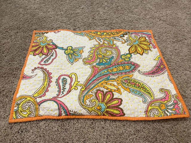 XHILARATION Orange Paisley Pillow Sham XHILARATION Orange Paisley Pillow Sham