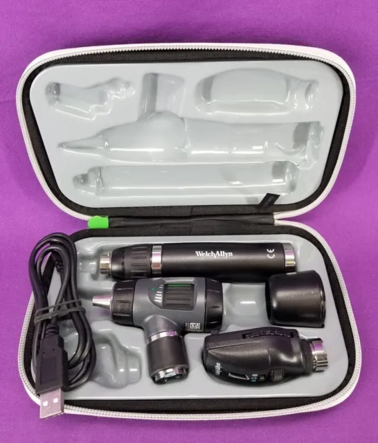 LED Welch Allyn 3.5v 23820 MacroView Otoscope Ophthalmoscope Set
