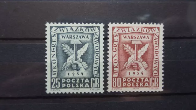 Polen 1954 / Kat. Fischer Nr. 709 - 710  Postfrisch / MNH (**)