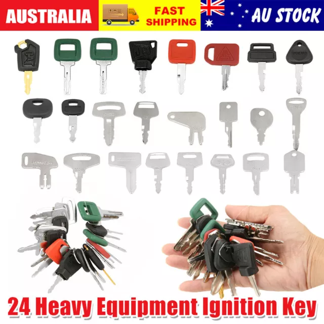 24 Excavator Keys Construction Machines Master Ignition For KUBOTA JCB HITACHI