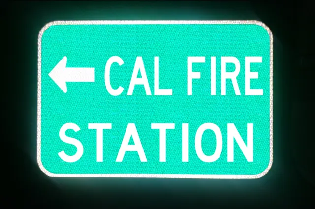 CAL FIRE STATION, California route road sign 18"x12", Fire Department, EMS,
