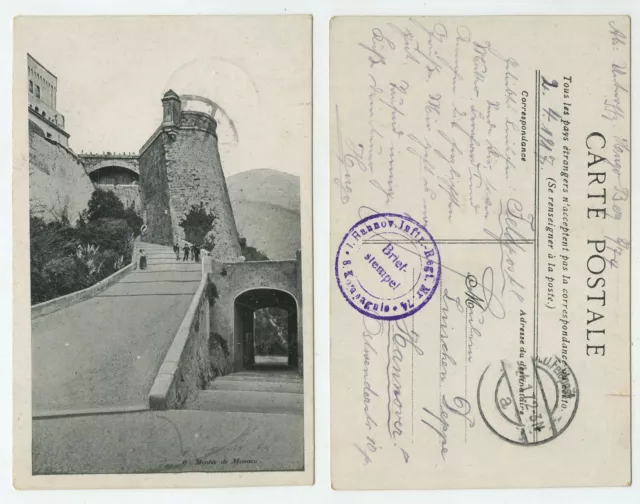 97127 - Montee de Monaco - dt. Field postcard, run 4.4.1917