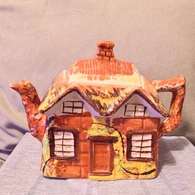 Vintage Cottage Ware Teapot  Made England Price Bros Brothers Ye Olde Cottage