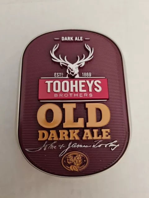 Beer Tap Badge Decal Metal Tooheys Old Dark Ale  NEW Top Topper