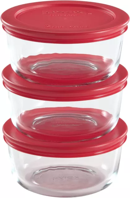 4pc (set Of 2) 8.5 Cup And 14 Cup Plastic Round Food Storage