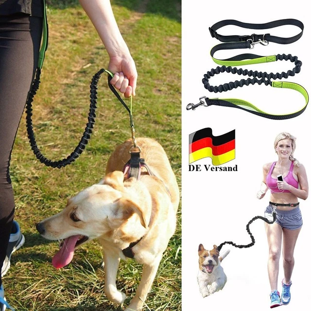 Joggingleine Hundeleine elastisch Bauchleine Bauchgurt Gurtleine Laufleine DE
