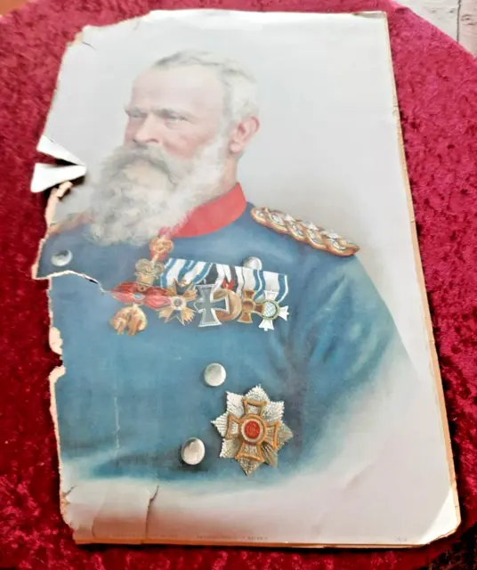 Bild Luitpold Prinz  Regent von Bayern *Reinings of Bavaria+H.52/B.34 cm+Bastler