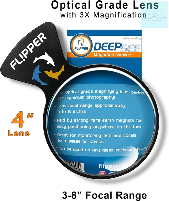 Flipper DeepSee Magnified Magnetic Aquarium Viewer 4" 2