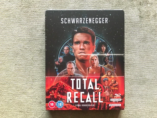 TOTAL RECALL STEELBOOK 4K Ultra HD + Blu-ray Arnold Schwarzenegger. NEW ...