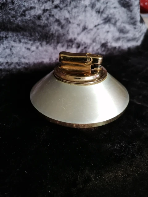 briquet de table vintage à gaz alu brossé colibri