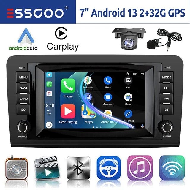 Autoradio Android 13 Carplay GPS KAM per Mercedes ML/GL Classe 2005-12 W164 X164