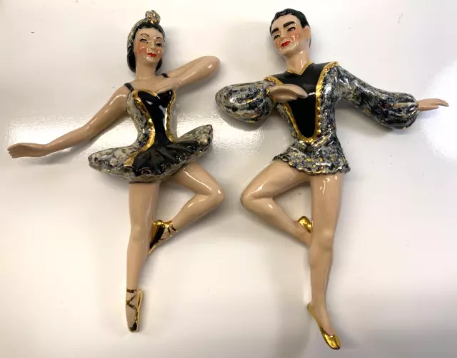 Vintage Ceramic Arts Studio Madison Grace Greg Wall Hanging 9 in Ballet Dancers