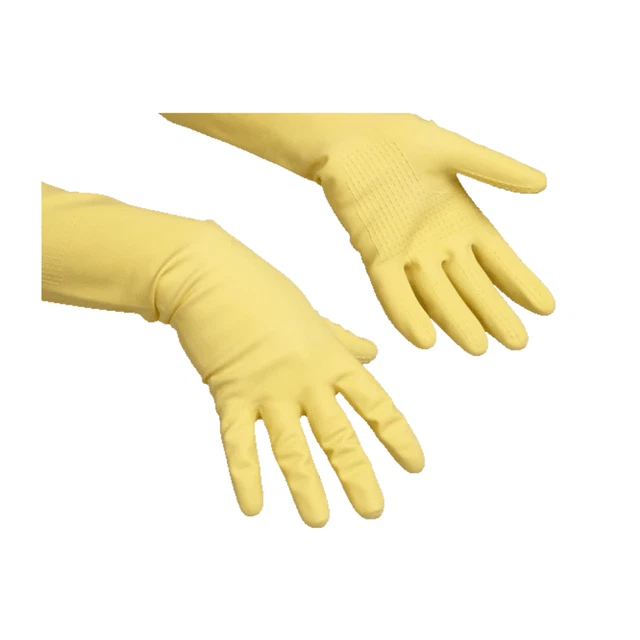 Vileda SafeGrip - El mango, guante de látex natural - S